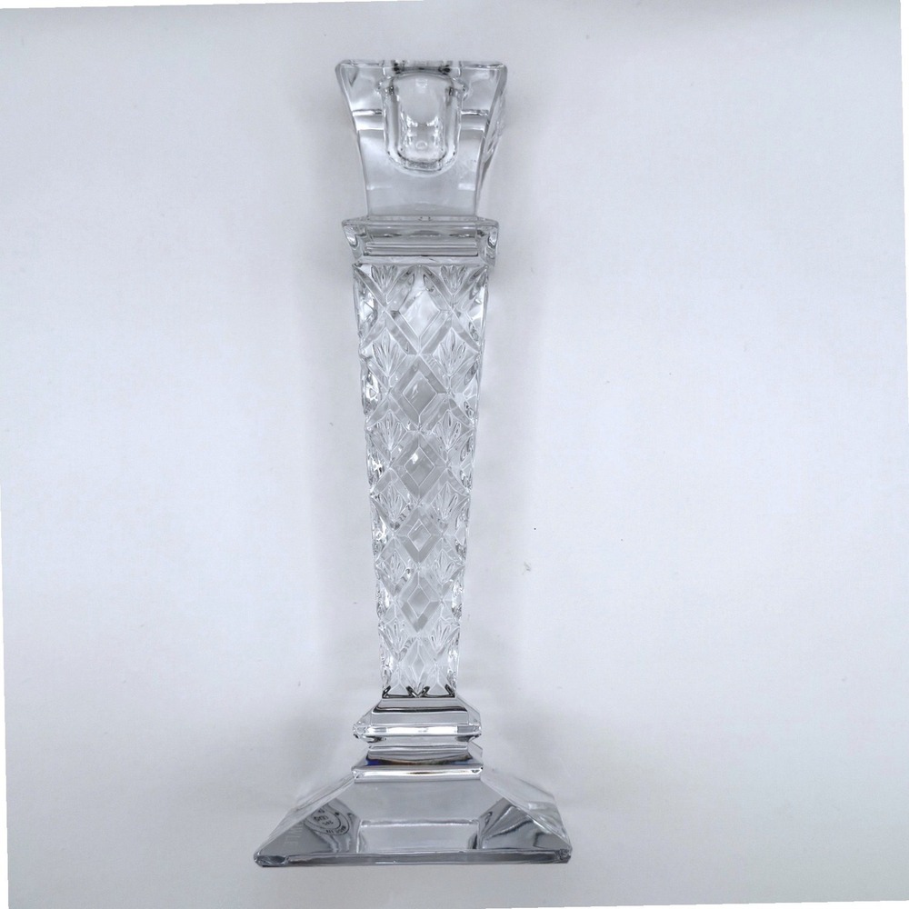 Towle 24% Lead Crystal Candlestick Holder Handmade Fairy Coquette Diamond Cut